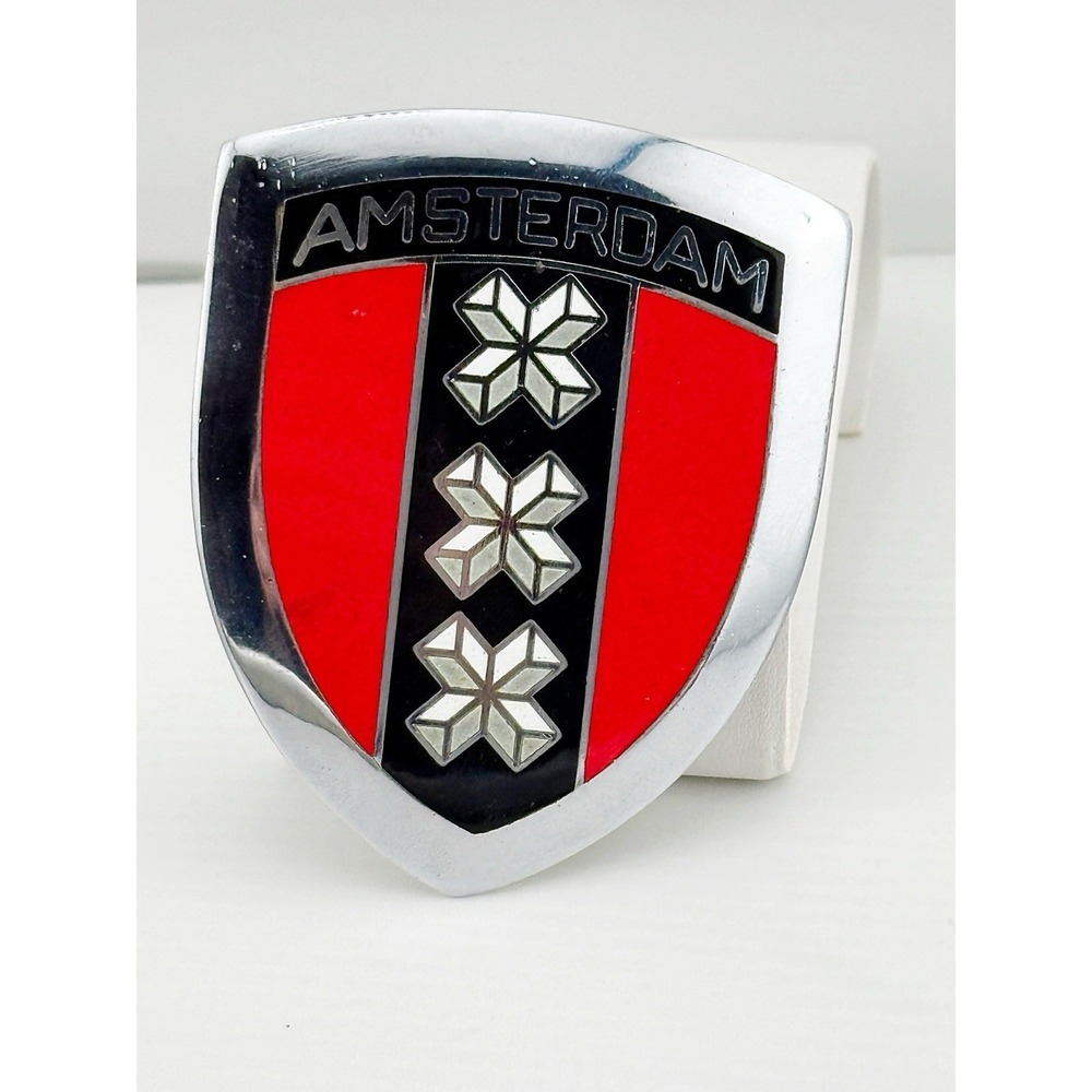 Vintage Amsterdam Enameled Car Grill Badge 1950's-1960's
